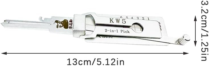 KW5 Lishi tool for lockpicking measurements and size